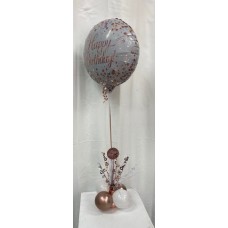 Rose Gold Happy Birthday Table Arrangement